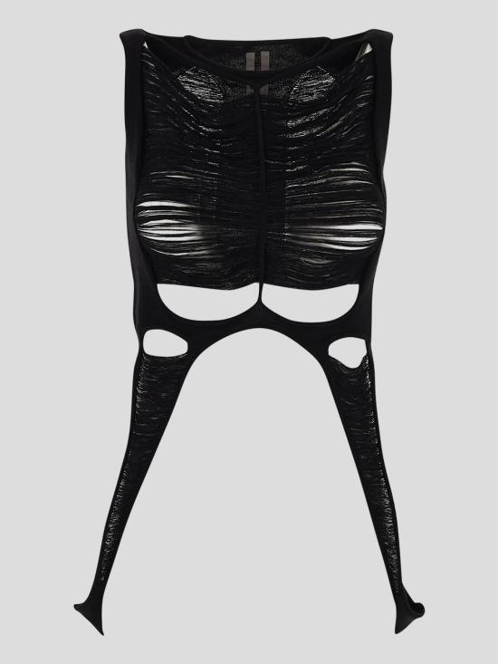 25SS 릭 오웬스 후드 티셔츠 RO01E7615 KGRIDM09 Black