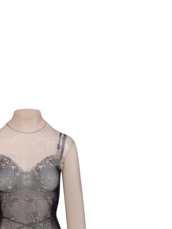 25SS 발렌시아가 긴팔 티셔츠 829214 4F4B4 1094 BLACK LIGHT BEIGE - BALENCIAGA