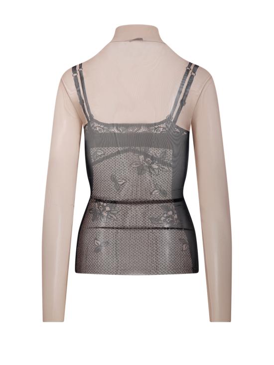 25SS 발렌시아가 긴팔 티셔츠 829214 4F4B4 1094 BLACK LIGHT BEIGE - BALENCIAGA