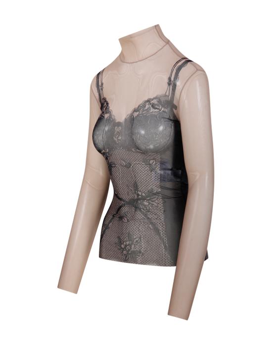 25SS 발렌시아가 긴팔 티셔츠 829214 4F4B4 1094 BLACK LIGHT BEIGE - BALENCIAGA