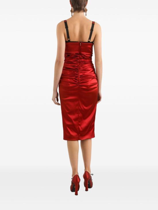 25SS 돌체앤가바나 미디 원피스 F6TNRTFURADR0046 RED - DOLCE & GABBANA