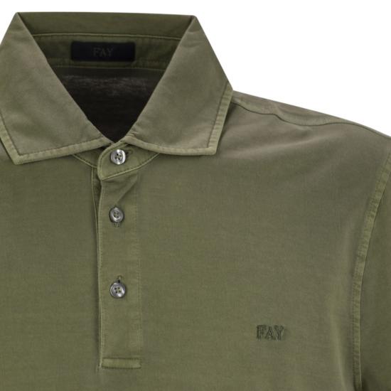 25SS 페이 폴로 티셔츠 NPMB250143TUY1 MILITARY GREEN - FAY