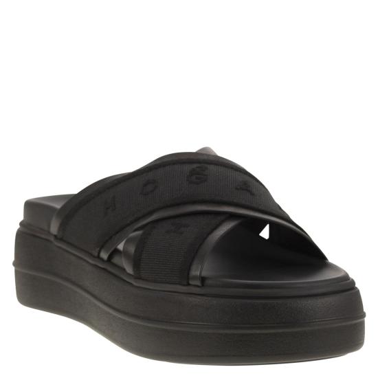 25SS 호간 뮬/슬리퍼 HXW6800FO10LE9 BLACK - HOGAN