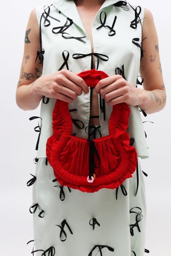  Lucille Thièvre 롱 원피스 루실 티에브르 리본 셔츠 드레스 민트 - LUCILLE THIEVRE