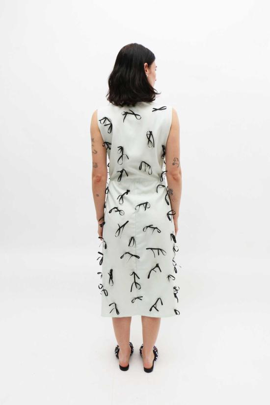  Lucille Thièvre 롱 원피스 루실 티에브르 리본 셔츠 드레스 민트 - LUCILLE THIEVRE