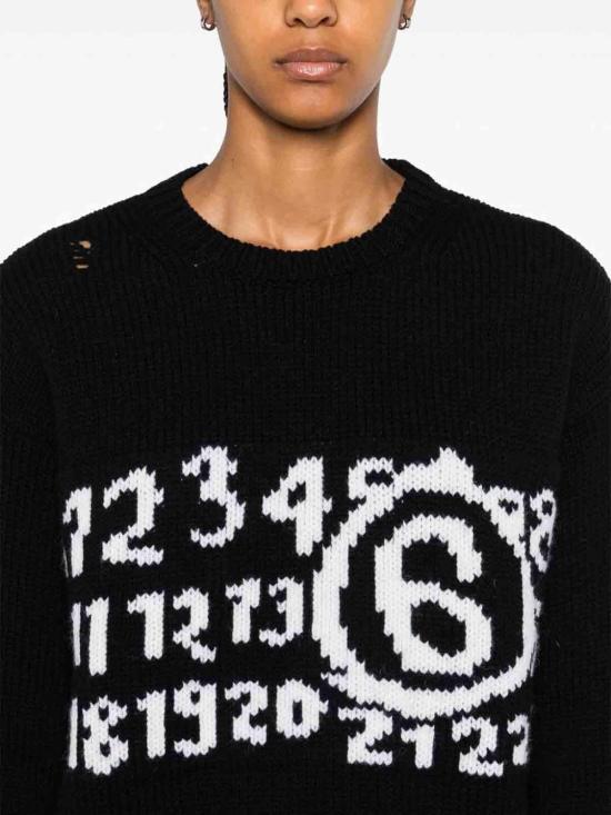  MM6 메종마르지엘라 스웨터 S62HL0029M13074001J Black - MM6 MAISON MARGIELA