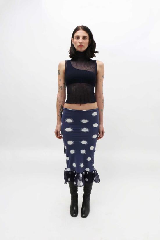  루실 티에브르 숏 원피스 튜브 드레스 도트 프린트 - LUCILLE THIEVRE