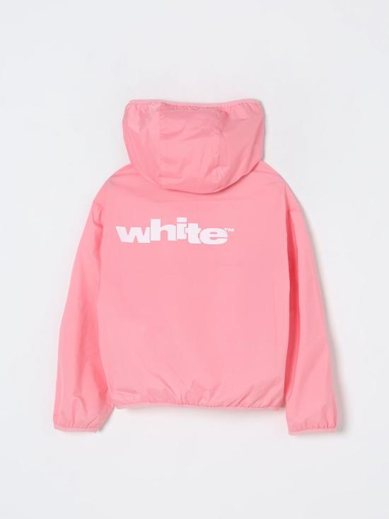 25FW [키즈] 오프화이트 캐주얼 자켓 OGEB004S25FAB001 3001 Pink - OFF WHITE