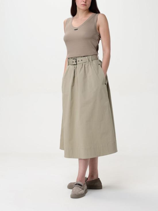 25SS 브루넬로 쿠치넬리 스커트 ML138G3753 C2874 Green - BRUNELLO CUCINELLI