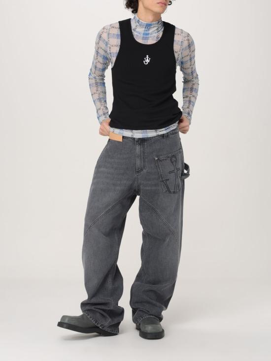 25FW JW앤더슨 데님 팬츠 DT0110PG1745 929 Black - JW ANDERSON