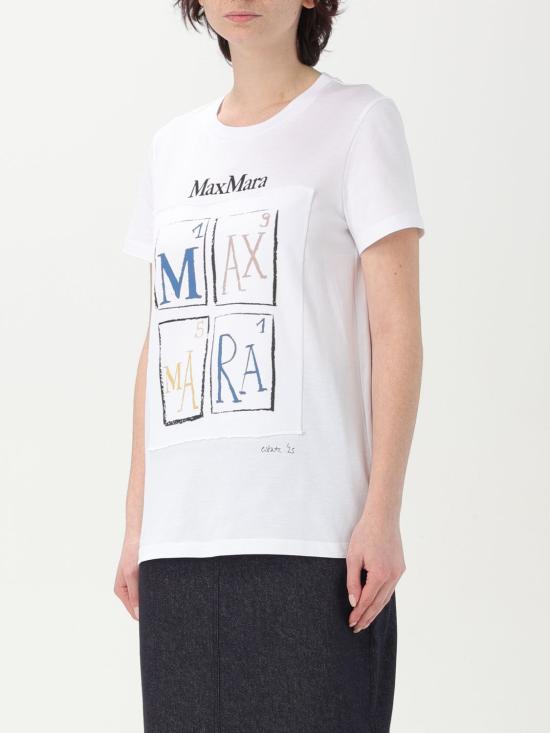 25FW 막스마라 COLIBRI 콜리브리 반팔 티셔츠 2511941062600 017 White - MAX MARA