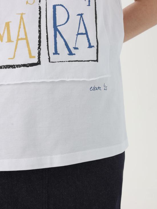 25FW 막스마라 COLIBRI 콜리브리 반팔 티셔츠 2511941062600 017 White - MAX MARA
