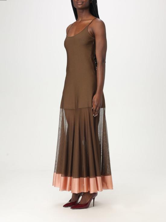 25SS 펜디 롱 원피스 FZDD39AUHR F1RXA Brown - FENDI