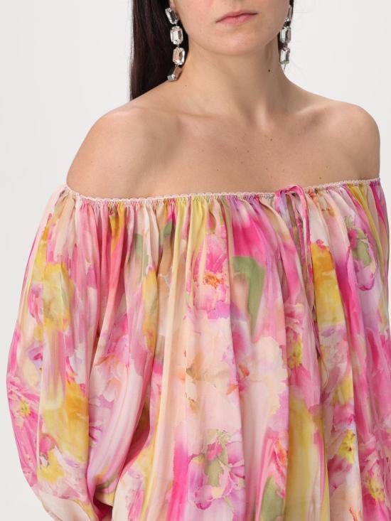 25SS 블루마린 롱 원피스 4A310A F1157 Pink - BLUMARINE