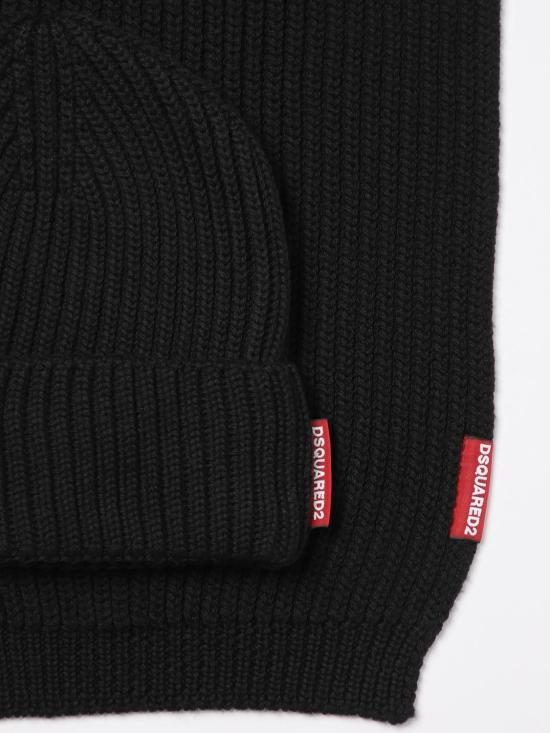 25FW 디스퀘어드2 비니 KNM006501W06757 2124 Black - DSQUARED2