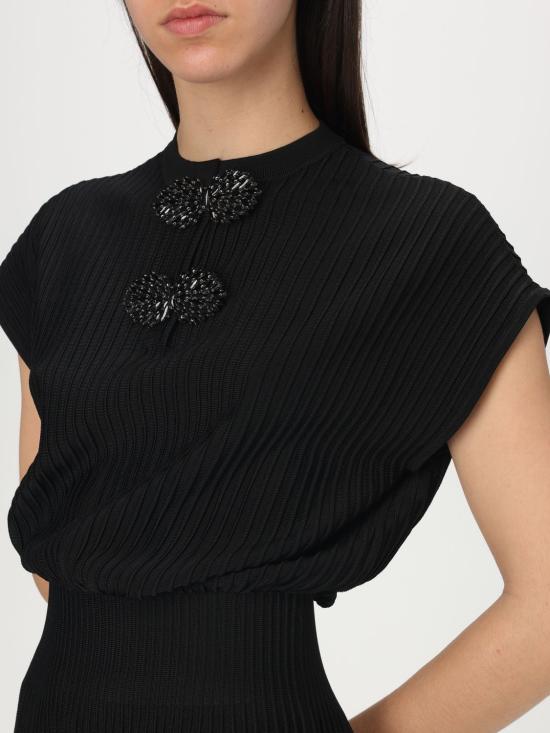 25SS 엠포리오 아르마니 미디 원피스 EW001441AF15084 UC001 Black - EMPORIO ARMANI