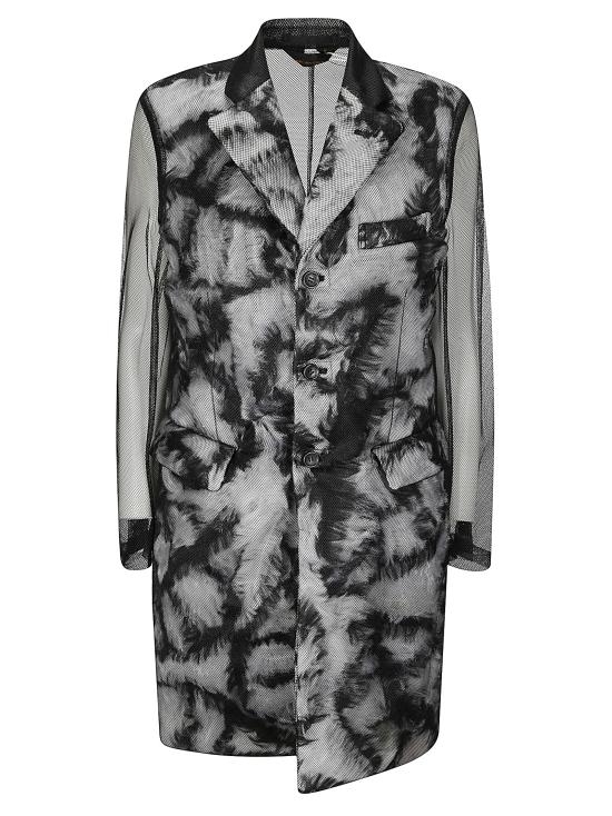 25SS 꼼데가르송 코트 GOJ009S25 1 BLK X WHT BLK