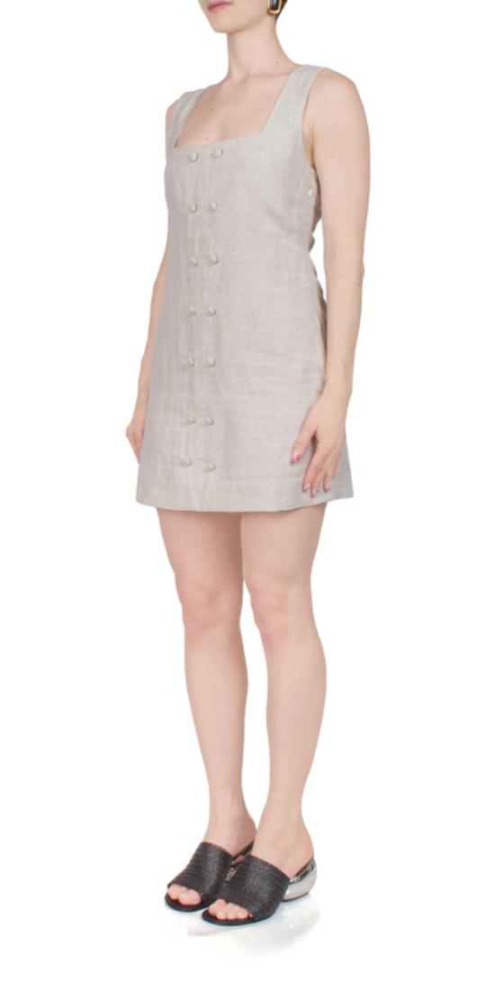  차오 루시아 숏 원피스 Ciao Lucia Virginie 드레스 오트밀 리넨 - CIAO LUCIA