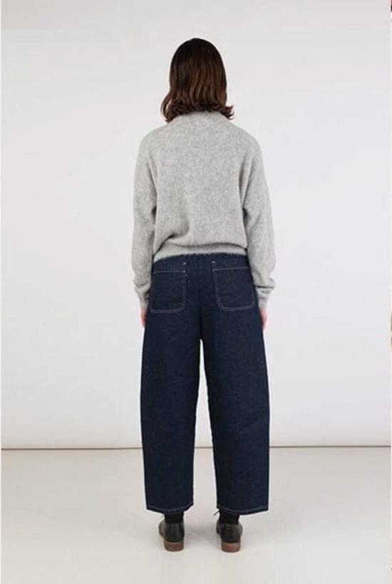  미셀라 그렉 데님 팬츠 Micaela Greg 배럴 팬츠 다크 인디고 - MICAELA GREG