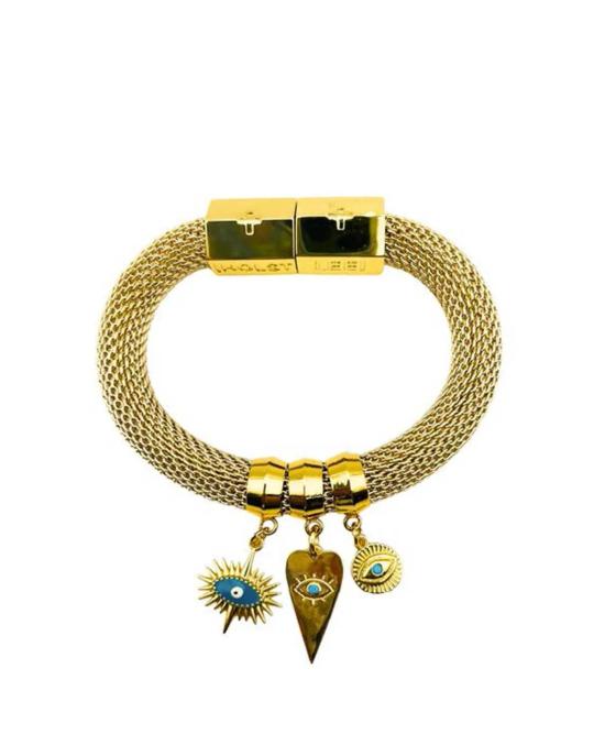  Holst + Lee 팔찌 홀스트 + 리 클래식 메시 챠밍 브레이슬릿 골드