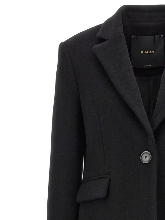 24FW 핑코 코트 103697A225 Z99 Black - PINKO