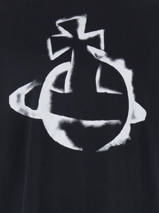 25SS 비비안웨스트우드 반팔 티셔츠 3G010033J001MN401 BLACK DOM - VIVIENNE WESTWOOD