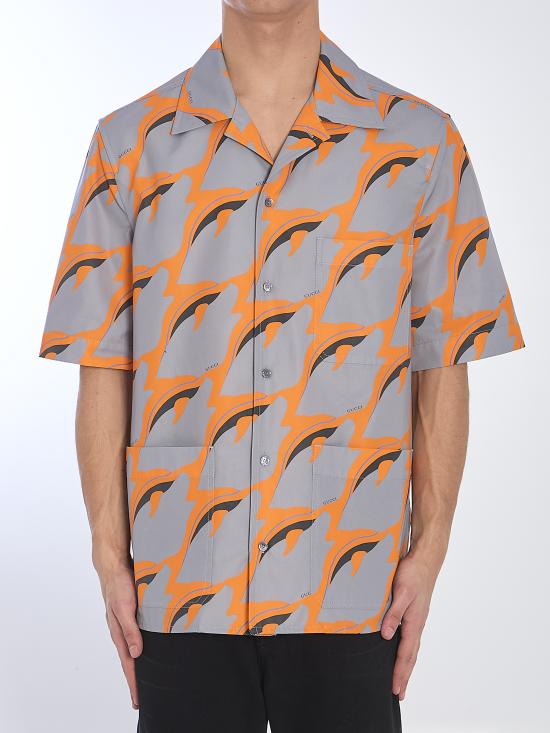 25SS 구찌 반팔 셔츠 821498 ORANGE