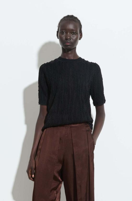  크리스티앙 뵈이넝스 반팔 티셔츠 Christian Wijnants 니트 반팔  블랙