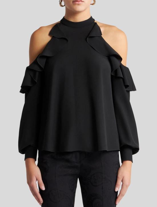 25SS 에트로 긴팔 티셔츠 WRJA011999TU1I0N0000 Black - ETRO