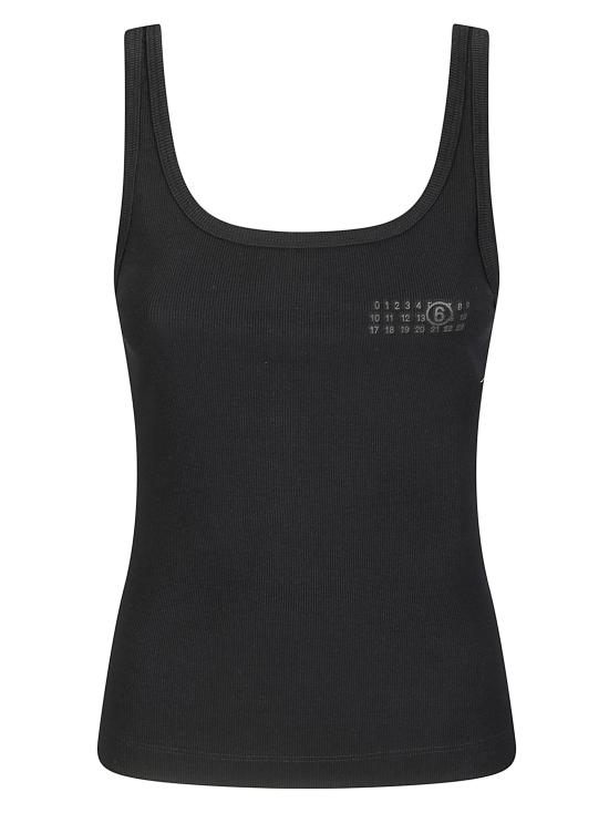 25SS MM6 메종마르지엘라 민소매 티셔츠 S52NL0070M20054 900 BLACK