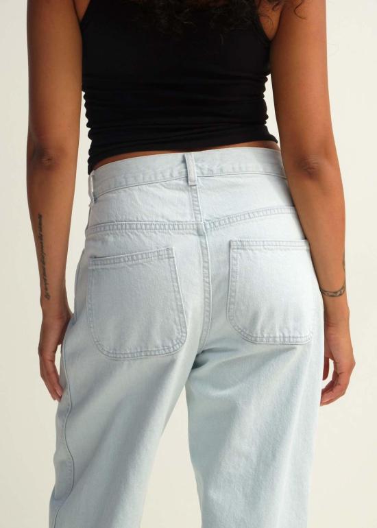  제시 캄 데님 팬츠 제시 캠 캘리포니아 와이드 옅은 파란색 W/ 옅은 파란색 스티치 - JESSE KAMM