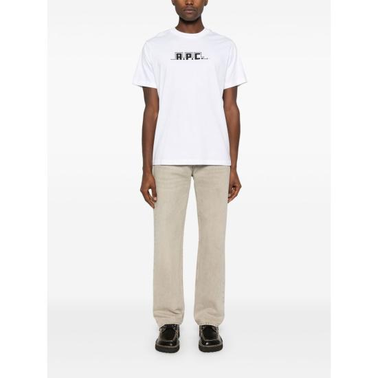 25SS 아페쎄 반팔 티셔츠 COHBWM26502AAB WHITE DOM - A.P.C.