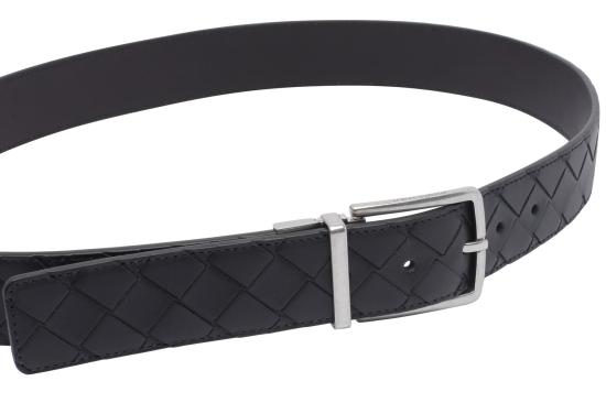 25SS 보테가베네타 가죽 벨트 652944VCPQ11205 Black - BOTTEGA VENETA