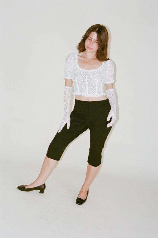  샌디리앙 크롭 팬츠 샌디 리앙 멜빈 카프리스 블랙 - SANDY LIANG