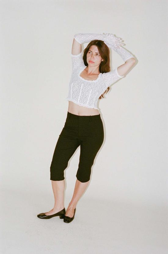  샌디리앙 크롭 팬츠 샌디 리앙 멜빈 카프리스 블랙 - SANDY LIANG