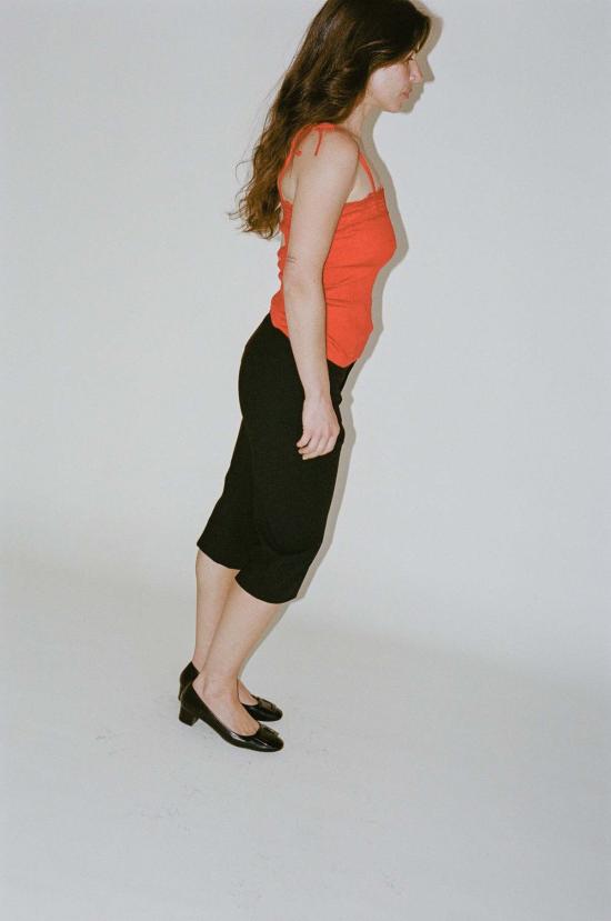  샌디리앙 크롭 팬츠 샌디 리앙 멜빈 카프리스 블랙 - SANDY LIANG