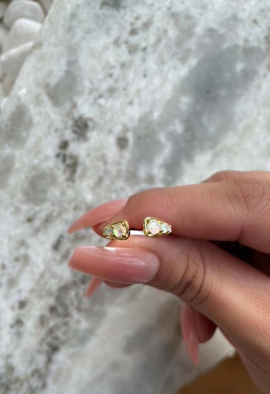  더 엔케이씨 스토어 반지 Ss Jewelry 문스톤 링 14K 골드 베르메일 - The NKC Store