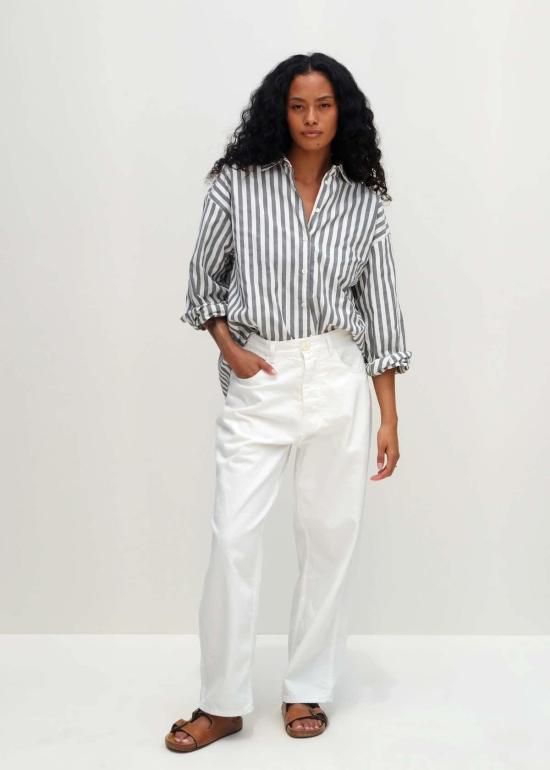  제시 캄 데님 팬츠 제시 캠 캘리포니아 와이드 진 솔트 화이트 - JESSE KAMM