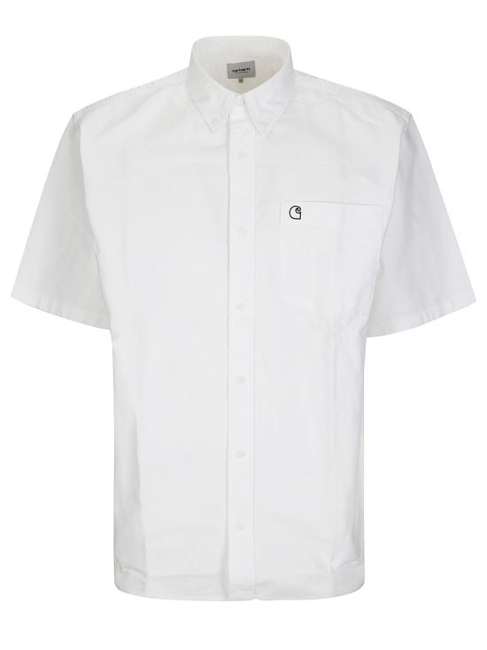 25SS 칼하트 WIP 반팔 셔츠 I031454 00AXX WHITE BLACK