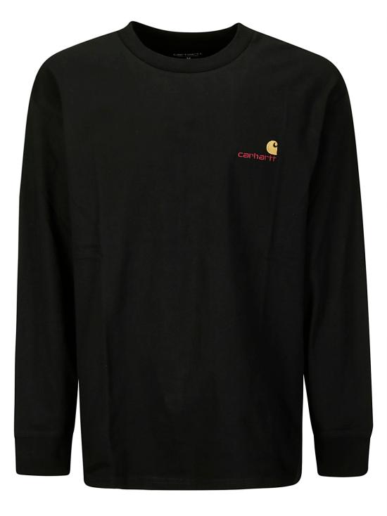 26SS 칼하트 WIP 아메리칸 스크립트 롱슬리브 티셔츠 I029955 89XX BLACK