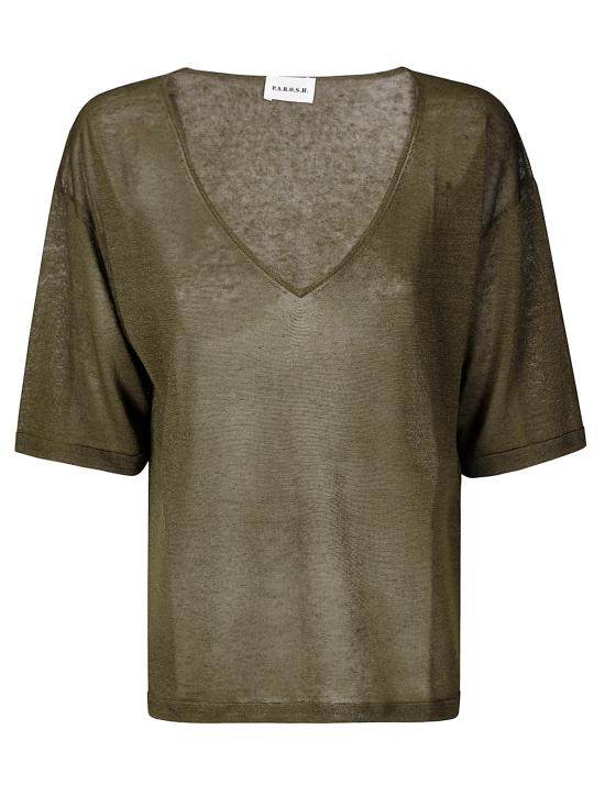 25SS 파로쉬 반팔 티셔츠 D511669BABYLON 007 OLIVE GREEN