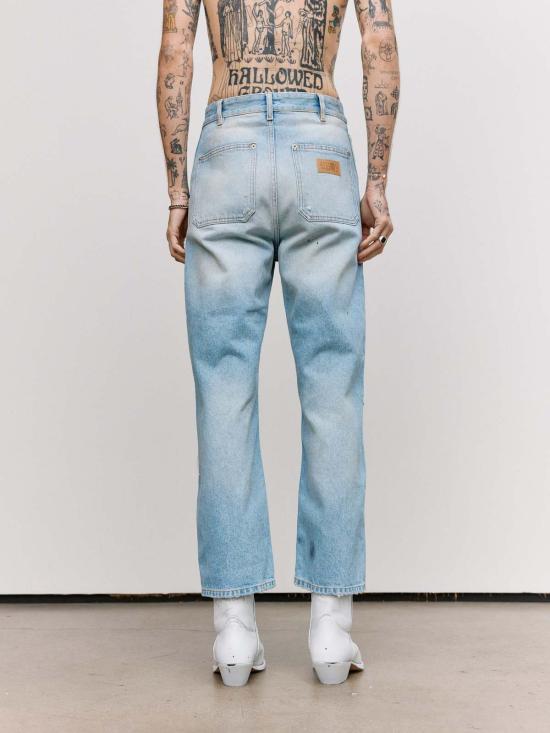  MM6 메종마르지엘라 데님 팬츠 Mm6 메종 마르지엘라 디스트레스드 5포켓 진 블루 - MM6 MAISON MARGIELA