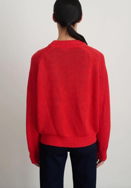  비사이드 풀오버 B 사이드 린드 니트 크루 제라늄 - B SIDES