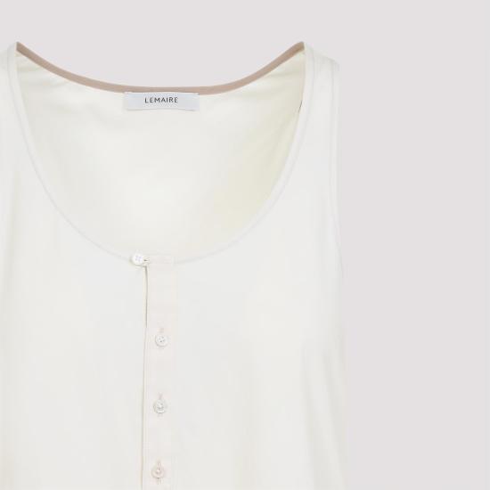 25SS 르메르 민소매 티셔츠 TO1331 LF1370 WH014 CREAMY WHITE - LEMAIRE