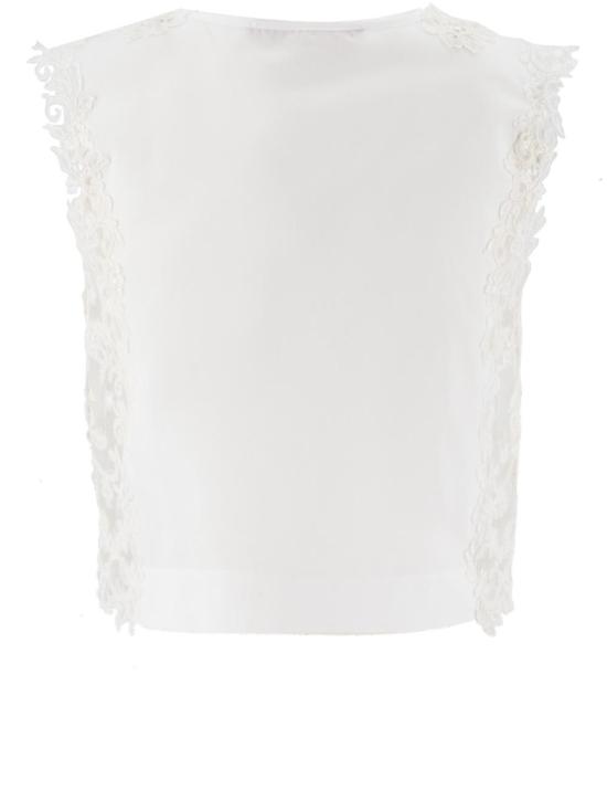 25SS 에르마노 설비노 탑 D464L606OVZ 10601 10601 BRIGHT WHITE OTTICO - ERMANNO SCERVINO
