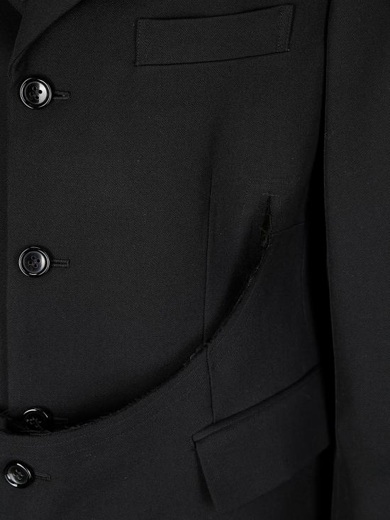 25SS 꼼데가르송 코트 ROJ004S25 1 BLACK - COMME DES GARCONS