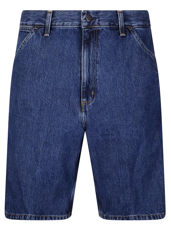 25SS 칼하트 WIP 스미스 데님 싱글 니 쇼츠 I032026 0106 BLUE STONE WASHED