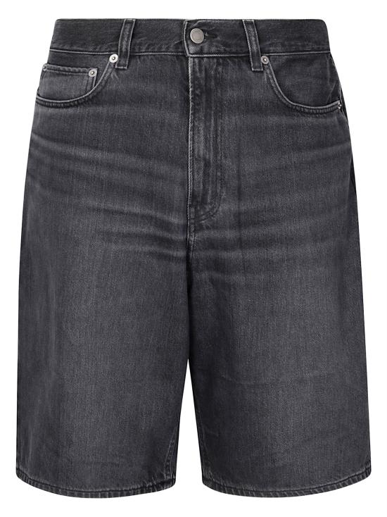 25SS 하이쿠레 데님 숏팬츠 HEM03251DF173 L0732 MID BLACK