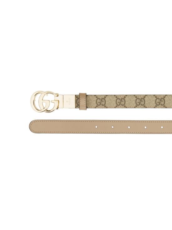 25SS 구찌 GG 마몽 리버시블 씬 벨트 65941892TIG9763 BEIGE DOM - GUCCI