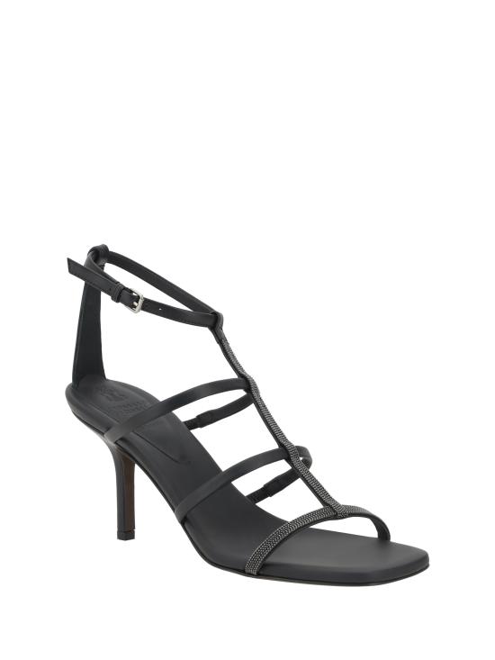 25SS 브루넬로 쿠치넬리 샌들 MZSKC2982 C101 BLACK - BRUNELLO CUCINELLI